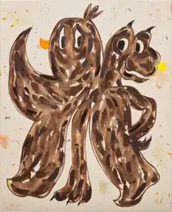 Szabolcs Bozó, Miss Browny, 2021, acrylic, oil and oil stick on canvas
