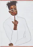 Auk Shika by Serge Attukwei Clottey, 2020, acrylic and charcoal on unstretched canvas, offered Mar 2025