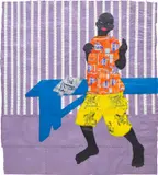 Rufai Zakari, Alhamdulillah (Grateful), 2021, stitched plastic bags and food wraps