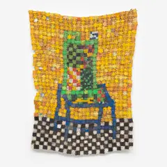 Green Jug by Serge Attukwei Clottey, 2022, plastic and copper wire, sold Mar 2025