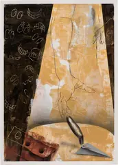 Pat Phillips, Untitled "they wait in the darkness...anticipating our next move" / "mason", 2021, acrylic, pencil, airbrush and aerosol paint on paper