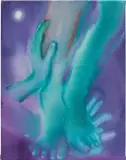 Elizabeth Glaessner, Phantom Feet Washing, 2020, water dispersed pigments and oil on canvas