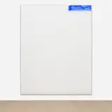 David Ostrowski, F (Musik lst Scheisse), 2013, acrylic and lacquer on canvas, in artist's frame