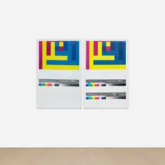 Ryan Gander, Remember me, mistakenly - Although you've given me everything, 2011, oil on canvas, diptych