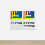 Ryan Gander, Remember me, mistakenly - Although you've given me everything, 2011, oil on canvas, diptych
