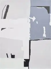 Antoine Puisais, Untitled, 2015, acrylic, screen-print, spray paint and filler on panel