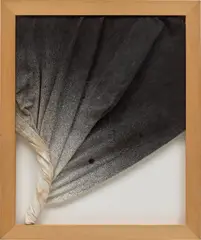 John Latham, Canvas Event [4], 1994, spray paint on canvas with wooden stretcher