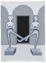Emily Ludwig Shaffer, Caryatid Denied II, 2021, acrylic on paper