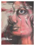 Elsa Rouy, Shit eye, 2022, ink and acrylic on canvas