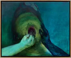 Echoes by Xie Lei, 2021, oil on canvas, in artist's frame, sold Jun 2025