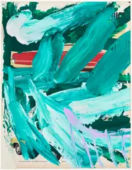 David Salle, Life 81, 2016, Flashe on paper collage mounted on board