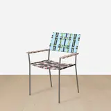 Franz West, Onkel-Stuhl (Uncle Chair), 2008, steel frame with woven textile straps