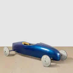Lutz Bacher, Blue Car, 2008, Fiberglas, paint, wood, metal, foam and rubber
