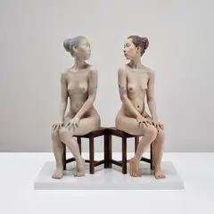 Reflection by Xooang Choi, 2012, oil on resin and wood, sold Jun 2025