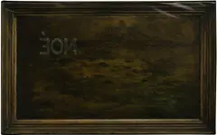 Francis Alÿs, Echo, 1990-1992, oil on masonite, in artist's frame and oil on plastic