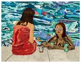 Alison Elizabeth Taylor, What's in it for the snake?, 2019, marquetry hybrid, wood veneer, shellac, acrylic and oil on board