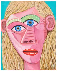 Brian Calvin, Biclops, 2021, acrylic on linen