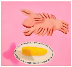 Ambera Wellmann, Modern Bistro, 2018, acrylic and oil on linen