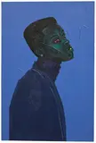 Annan Affotey, Blue Turtleneck, 2020, acrylic on canvas