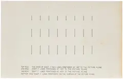 Douglas Huebler, Eight 1" Lines, 1968, ink on paper