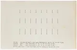 Douglas Huebler, Eight 1" Lines, 1968, ink on paper