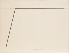 Bernar Venet, Angle Rentrant, 1976, graphite on paper
