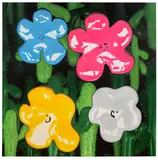 Philip Colbert, Flower Study, from the Lobster Land Museum (White, Yellow, Magenta, Sky Blue), 2019, oil on canvas