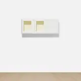 Elad Lassry, Untitled (SW White Cabinet), 2013, MDF, tempered glass and paint