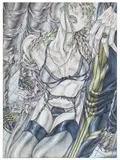 David Rappeneau, Untitled, 2020, acrylic, ballpoint pen, graphite, coloured pencil, charcoal pencil and acrylic marker on paper