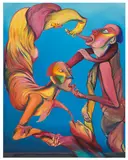 Emma Cousin, The Voices of Dinosaurs, 2021, oil on canvas