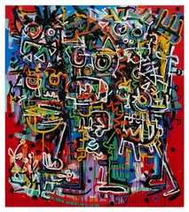 Fika Leon, Join Us, 2023, acrylic, enamel and silicon on canvas