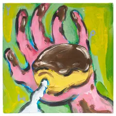 Olivia Sterling, Turned ugly fast, 2024, acrylic on canvasboard