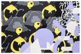 Jerkface, Memphis Bears, 2021, acrylic on canvas