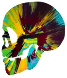 Untitled by Damien Hirst, 2022, acrylic and glitter on paper, sold Jun 2025