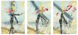 Barnaby Furnas, Suicide in Three Parts, 2002, watercolour on paper, in 3 parts