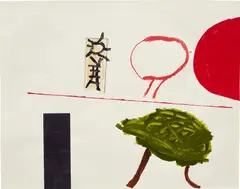 SoiL Thornton, Lion's King's Son, 2015, acrylic, nail polish, graphite, Sharpie and collage on paper