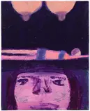 Katherine Bradford, Portrait in 3 Parts, 2019, acrylic on canvas