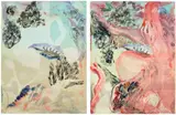 Francesca Mollett, Mussel Hunter, 2020, monotype, diptych
