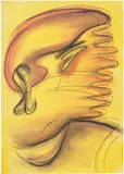 Anastasia Bay, American Football Player 02, 2021, pastel, charcoal and oil on paper