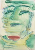 Anastasia Bay, Drinker, 2021, pastel and pen on paper