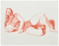 Jansson Stegner, Untitled, 2022, conté crayon and chalk on paper
