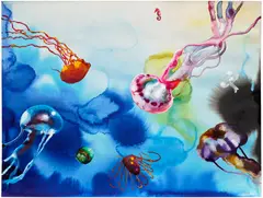 Alexis Rockman, Ephyra, 2024, watercolour, acrylic and graphite on paper