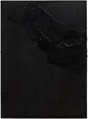 Cosmic Slop 6 by Rashid Johnson, 2008, wax and black soap on board, sold Oct 2025