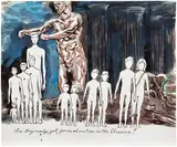 Untitled (Are they ready, yet, for an education in the classics?) by Raymond Pettibon, 2003, ink, watercolour and graphite on paper, offered Oct 2025