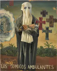 Manuel Ocampo, Los Comicos Ambulantes, 1991, oil on canvas