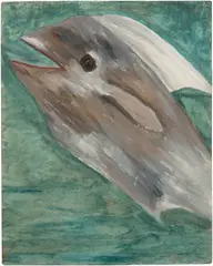 Frank Walter, Large Dolphin, 1970, oil on photographic paper