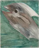 Frank Walter, Large Dolphin, 1970, oil on photographic paper