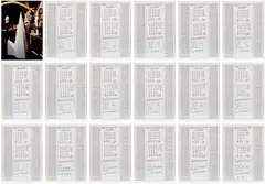 Hanne Darboven, Für Sol LeWitt (November 1990), 1990, colour photograph and ink and offset print on paper, in 18 parts