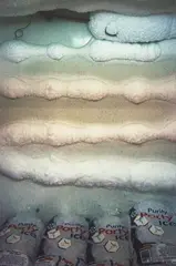 Untitled (Freezer with ice bags, Kentucky) by William Eggleston, 2000, pigment print, sold Oct 2025