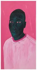Annan Affotey, Omar in Pink, 2020, acrylic on canvas laid down on canvas
